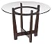 Ashley Furniture Signature Design - Charrell Dining Room Table - Glass Top - Round - Medium Brown