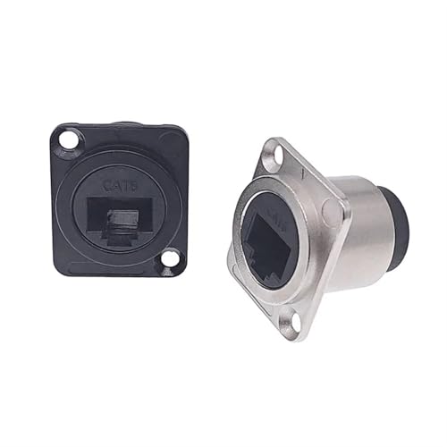 Conector RJ45 tipo D CAT6 para panel en color negro pack de 5 unidades 2