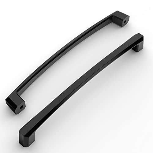 Amerdeco 10 Pack Matte Black Cabinet Pulls 7 Inch(177MM) Hole Centers Kitchen Cabinet Handles Hardware Kitchen Handles for Cabinets Cupboard Handles Drawer Pulls ZH0032