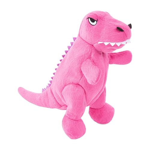 Plush Dinosaur Dog Toy, interaktives Hunde-Kauspielzeug, Squeaky-Puppe, Teeth Cleaning & Bite Resistant, ideal für kleine & mittlere Brötchen für Hunde & Katzen, Größe 8,66 x 6,3 Zoll