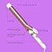 Conair Double Ceramic 1 ¼-Inch Long Barrel Curling Iron, 1¼-Inch Barrel Creates Loose Curls, Hair Curler for Use on Medium & Long Hair, White/Rose Gold