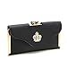 Produktbild TXDIRECT geldbörse Damen klein geldbörse Kreditkartenetui für Frauen Lady Clutch Geldbörse Reisebrieftasche Schnalle Brieftasche Black