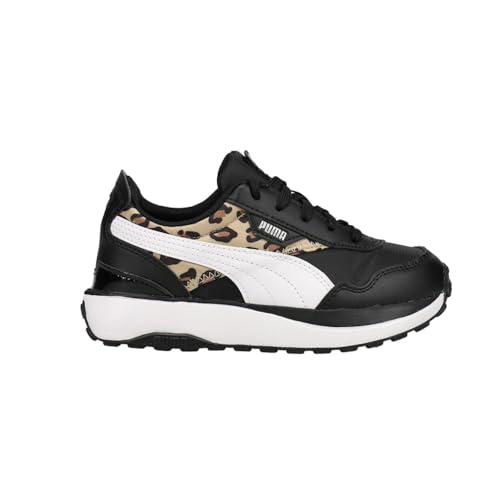 PUMA Toddler Girls Cruise Rider Summer Roar Leopard Lace Up Sneakers Shoes Casual - Black