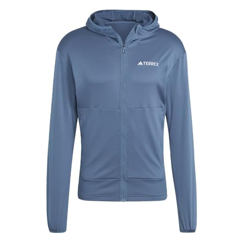 adidas Xperior Light Fleece Hooded Jacket Men's, Blue, Size M