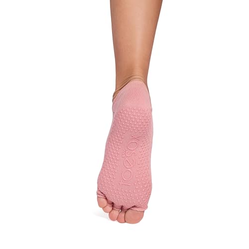 Image of toesox Luna Grip Socks Pilates Half Toe - Yoga Socks Non Slip for Barre, Ballet, Dance & Studio Workouts