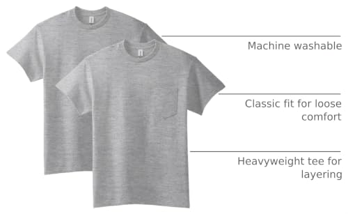 Image of Gildan Adult Ultra Cotton T-Shirt with Pocket, Style G2300, 2-Pack