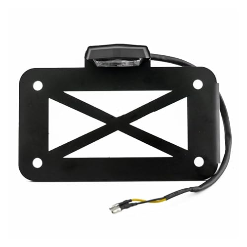 Support plaque d'immatriculation moto latéral anti-vibrations avec feu - 2