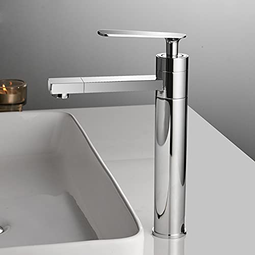 Robinet mitigeur de cuisine et salle de bain rétro haut pour vasque à poser