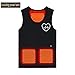 Men and Womens Heated Tank Tops Fall Winter Unisex Fleece Lining Warm Waistcoat 3-Heating Base Vest Undershirt Tops Style001 Black Medium