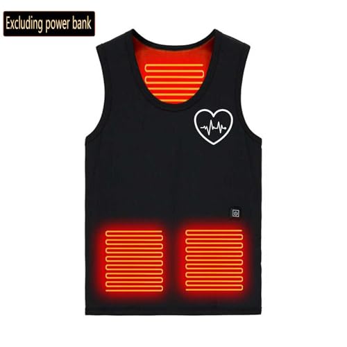 Men and Womens Heated Tank Tops Fall Winter Unisex Fleece Lining Warm Waistcoat 3-Heating Base Vest Undershirt Tops2