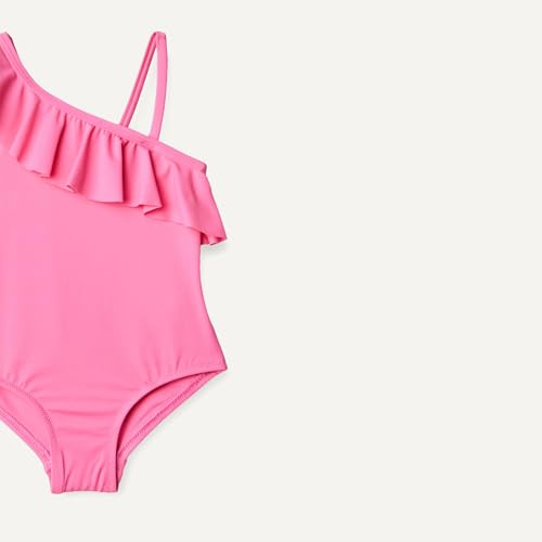 Image of Amazon Essentials Girls and Toddlers' Asymmetric Frill One-Piece Swimsuit