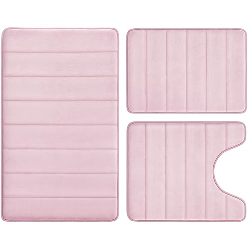 BYSURE 3-Piece Bathroom Rug Set