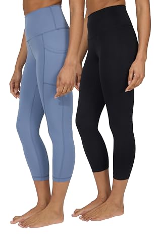 90 Degree by Reflex Buttery-Soft Capri Leggings (2-Pack)