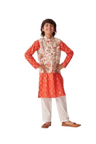 Pspeaches Boys Printed Regular Kurta With Pyjamas (5-6Years)