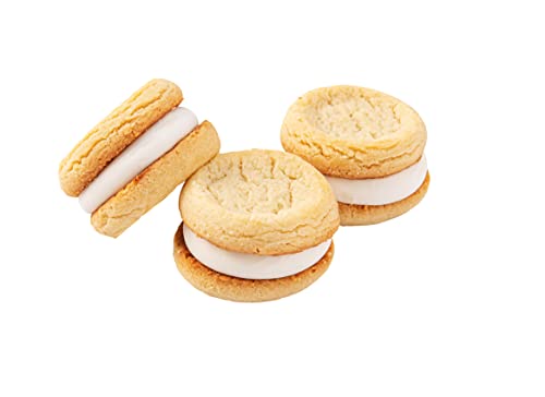 Our Specialty Crème Brulee Sweet Middles Sandwich Cookies - Made in a Peanut and Nut Free Facility, Pack of 12 Sandwich Cookies