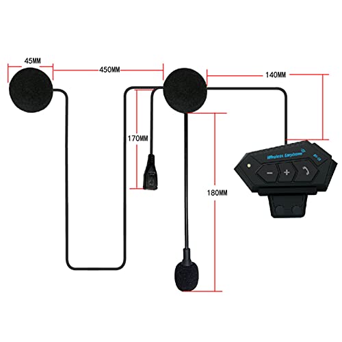 OBEST Motorhelm Bluetooth-oortelefoon, stofdicht en zonwering, draadloze oortelefoon, met lange levensduur van de… - Image 8