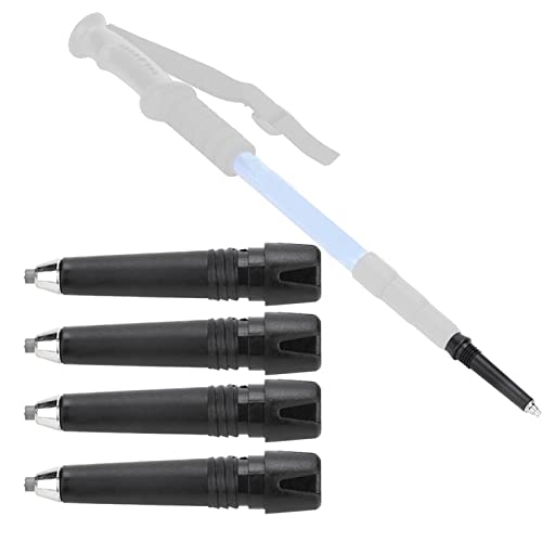 4 Pcs Trekking Poles Universal Carbide Tips, Hiking Stick Tips, Hiking Pole Tips,Portable Replacement Tip with Carbon Tungsten Steel, for Hiking Walking Treking