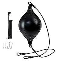 Sac à double vitesse, sac à double extrémité,Sac de poinçonnage en cuir PU | Équipement de boxe avec aiguille, carabinier, bande réfléchissante pour la réaction et l'entraînement de coordination Sac à double vitesse, sac à double extrémité,Sac de poinçonnage en cuir PU | Équipement de boxe avec aiguille, carabinier, bande réfléchissante pour la réaction et l'entraînement de coordination