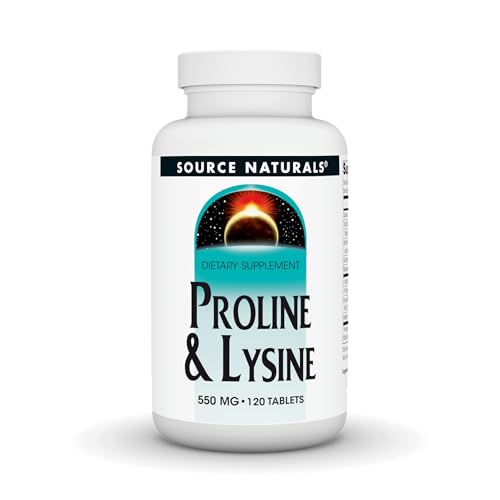 Source Naturals Proline & Lysine, 550 mg - 120 Tablets