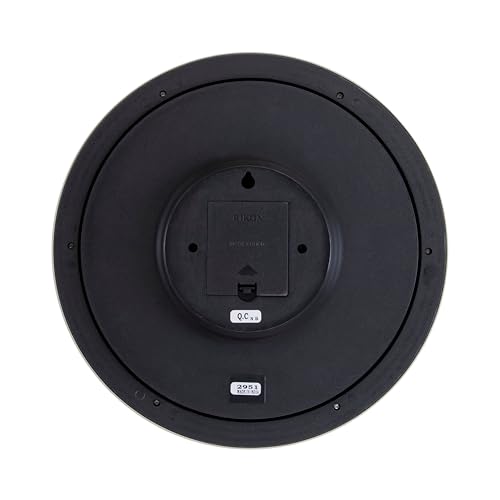 Image of Rikon 2951 DX SW Round Circular Analog Wall Clock - Designer White Copper with Silent Movement, Stylish & Modern for Home & Office (35.56 x 35.56 cm)
