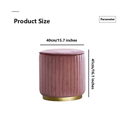 Tabouret de maquillage en velours pour coiffeuse chic - 4