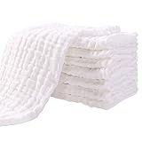 Muslin Burp Cloths for Baby 8 Pack 100% Cotton Large 20''X14'' Super Soft and Absorbent by Yoofoss...