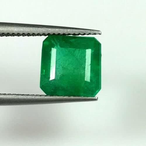 Miniatura 7 de REAL-GEMS 3.00 Anillo de esmeralda verde colombiano natural de corte cuadrado Piedra preciosa suelta, Gema, Mezcla de piedras preciosas