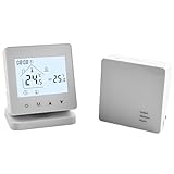 Termostato inalámbrico inteligente diseñado para calefacción de agua de caldera de gas con receptor remoto, fuente de alimentación USB/batería y compatibilidad con aplicaciones (con WiFi)