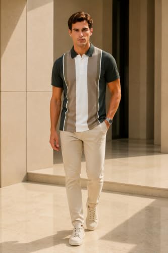 Image of GODFREY Half Cotton Polo T Shirt for Man with Pocket - Regular Fit Mens Collar Tshirt