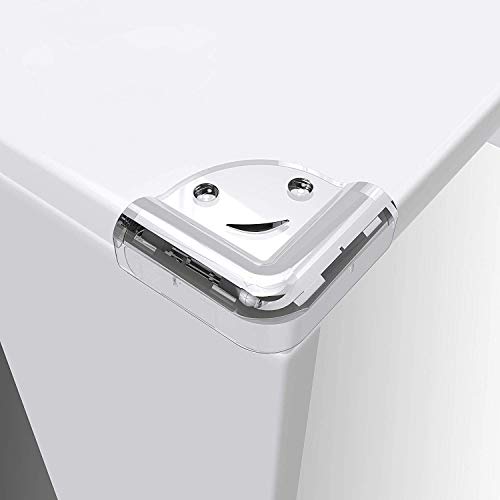 JIOUDI Protection Coin de Table?Protection Coin de Table bébé Protecteurs D'angles 20pcs protecteurs de coin transparent Protecteur de Meubles avec ruban adhésif avancé. (Visage Souriant)