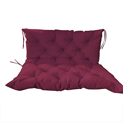 Cuscoy Patio Swing Cushion Cover Outdoor Swing Cushions With Back 2 Or 3 Seater Waterproof Porch Swing Cushion For Swing Chair Fabric Garden,Reda-40X40In #TOP2