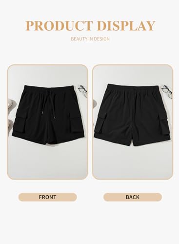 Eytino Womens Plus Size Hiking Cargo Shorts Lightweight Active Athletic Shorts Running Summer Shorts with Pockets(1X-5X)4