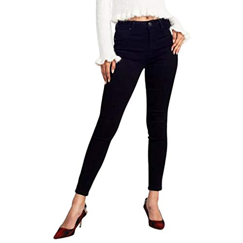 1822 Denim Women's High-Rise Stretch Ankle Skinny Butter Jeans, Black, 28