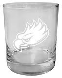 R and R Imports Florida Gulf Coast Eagles 8 oz Round College Whiskey Glass – Officially Licensed Engraved Logo Single