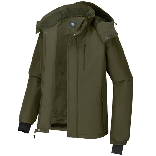 CAMEL CROWN Men's Mountain Snow Waterproof Ski Jacket
