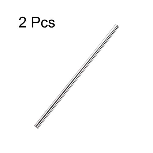 Image of uxcell 5mm x 200mm 304 Stainless Steel Solid Round Rod for DIY Craft - 2pcs