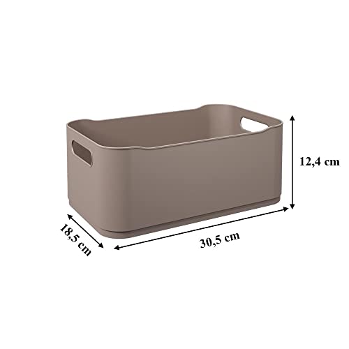 Kit Cesta Fit, 3 Peças, Warm Gray, Coza