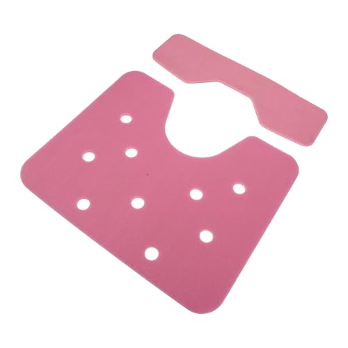 Mikikit Juego de 2 Cojines Antideslizantes Xpe Rosa para Asiento y Respaldo de Silla de Ducha, Banco o Taburete para Personas Mayores Movilidad Reducida, Almohadilla Higiénica