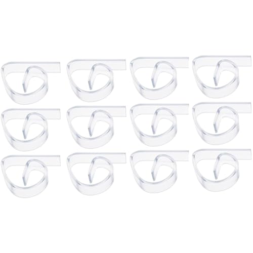 12 PCS table cloth clipReusable Plastic Tablecloth Table Cover Clips Holder Clamps for Party Picnic Clear Excellent Quality and Popular Weddings Picnics and Parties Windproof and Table Cover Clamps