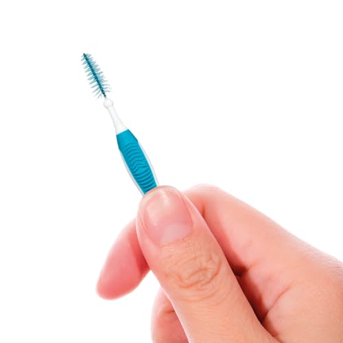 Image of GUM Proxabrush Go-Betweens Wide Interdental Brushes, 15 Count | Triangular soft bristles, Nylon-coated wire safe for braces & implants, Reusable with breathable travel cap, 10 days of use