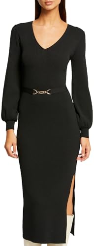 Robe pull longue ajustée idéale pour vos sorties et soirées d'hiver