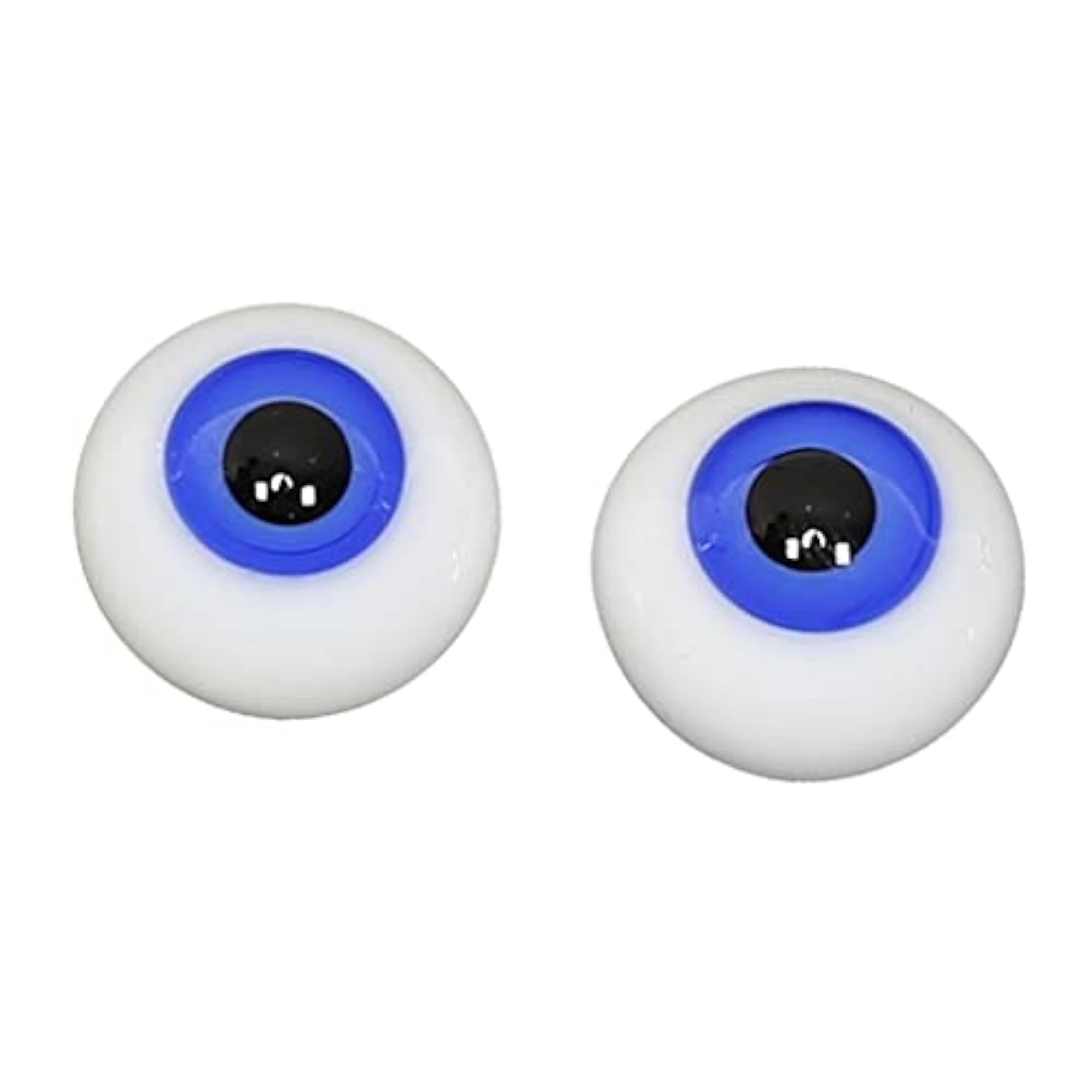 6mm Round Glass Doll Eyeballs for DIY Crafts, Blue