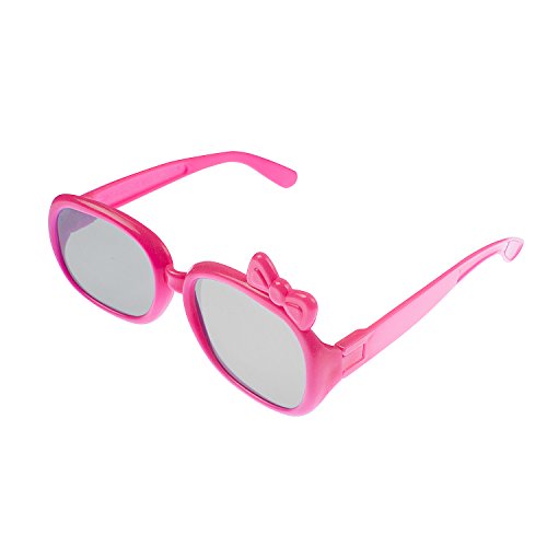 Super Z Outlet Plastic Color Assorted Round Style Girl Bow Children Sunglasses Shades Eye Wear for Party Prop Favors, Decorations, Toy Gifts (12 Pairs)2