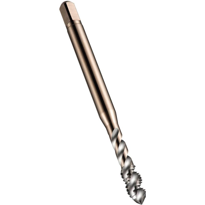 Dormer E002M2 Series E002 HSS-E-PM Spiral Flute Machine Tap Metric with Bright Finish, ISO Standard, M2 x 0.40 mm Thread, 41 mm Length
