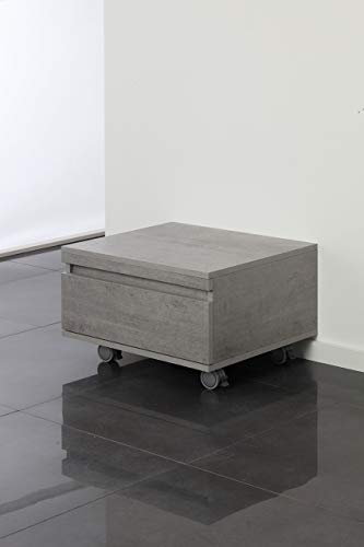Feridras 801015 Cassettiera su Ruote, 1 Cassetto, Cemento, 48x58x29.5 cm