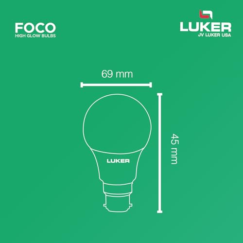 Image of LUKER JVLuker 0.5W LED Bulb B22 Base Energy Efficient Light 120 Degree Wide Beam Coverage High CRI Lights for Home and Office Indoor & Outdoor, 1 Year Warranty (Pack of 1, GREEN)