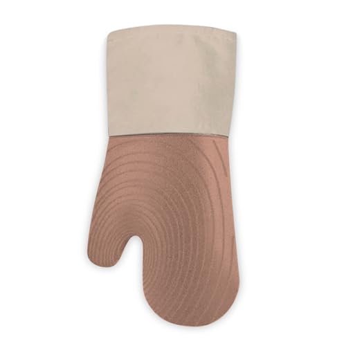 Rachel Zoe Durable Soft Silicone Oven Mitts | Potholder for Kitchen | BPA-Free | Soft Lining, Waterproof and Heat Resistant Cooking Mitt (Terracotta)