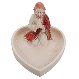 Veemoon Rosenkranzhalter mit Jesusmotiv aus Kunstharz Katholischer Aufbewahrungsbehälter für Christlichen Weihnachtsschmuck Kompakte Religiöse Schmuckbox für Gebetsketten