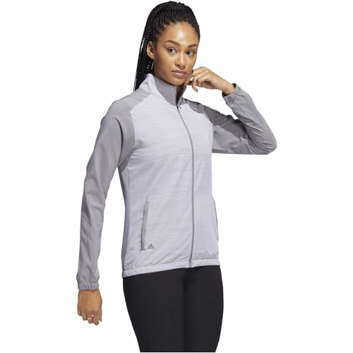 Veste coupe-vent adidas Heather Block zippée avec tissu technique haut de gamme