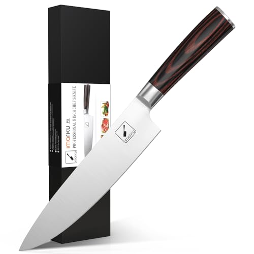 imarku Kitchen Knife 8 Inch, Professional Chef Knife in Japanese HC Steel, Super Sharp Knife With Ergonomic Handle, Cooking Knife With Gift Box, Kitchen Gadgets, Christmas Gifts for Family a